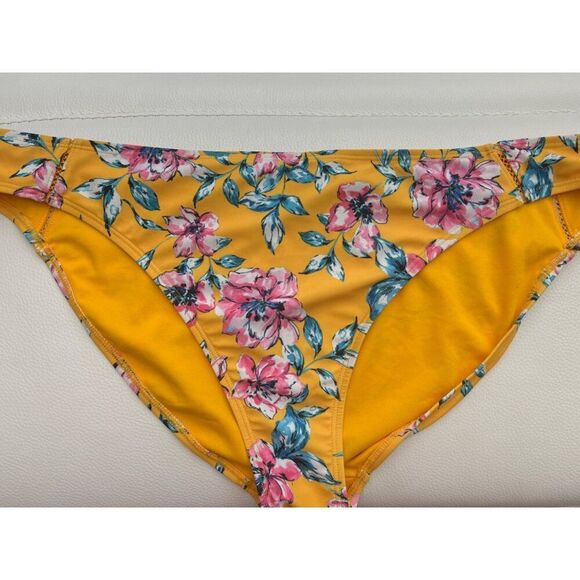 Daisy Fuentes Women Yellow Floral Two Piece Bikini Set Size 16 - Picture 8 of 10